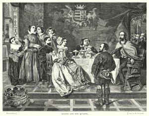 Sancho en Don Quichot door William Powell after Frith